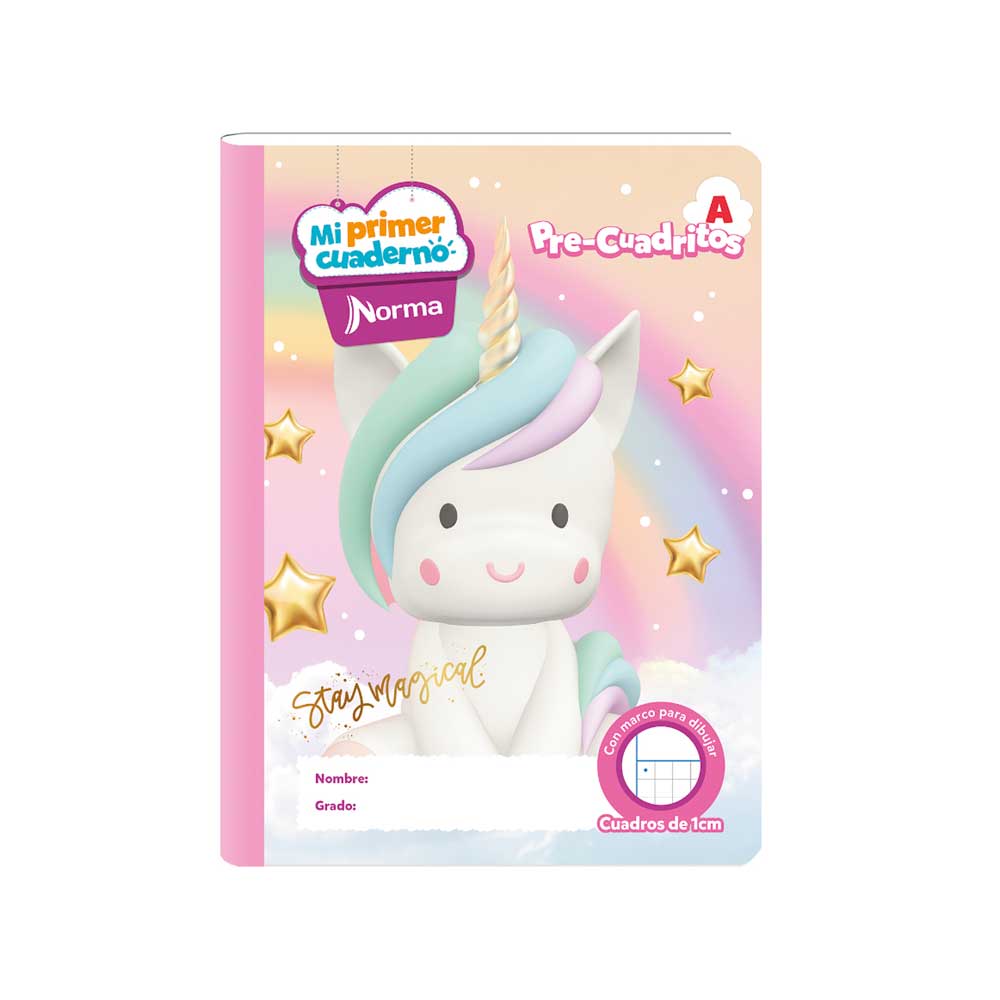 Cuaderno Grande 100 Hojas Cuadriculado 10Mm Mi Primer Cuaderno Norma Surtido