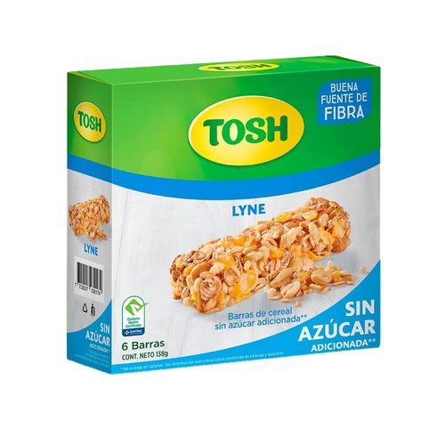 Barra de cereal Tosh lyne sin azúcar x6und x138g