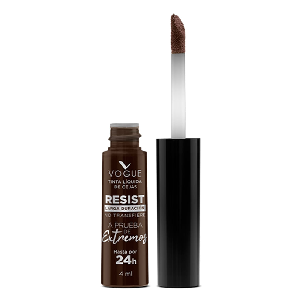Tinta líquida de cejas Vogue Resist larga duración caoba x4ml