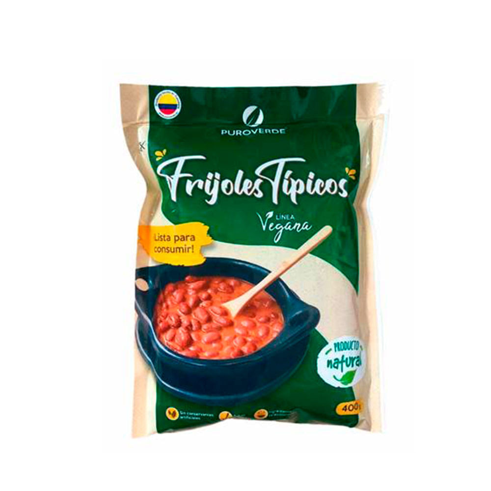 Frijoles Puroverde típicos línea vegana x400g
