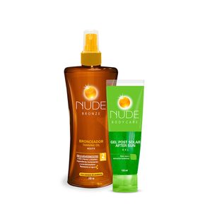 Bronceador Nude spf2 x240ml + gel nude post sol x120ml