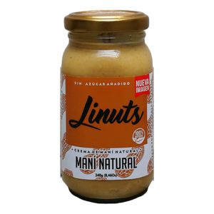 Crema linuts mani natural sin azucar x240g