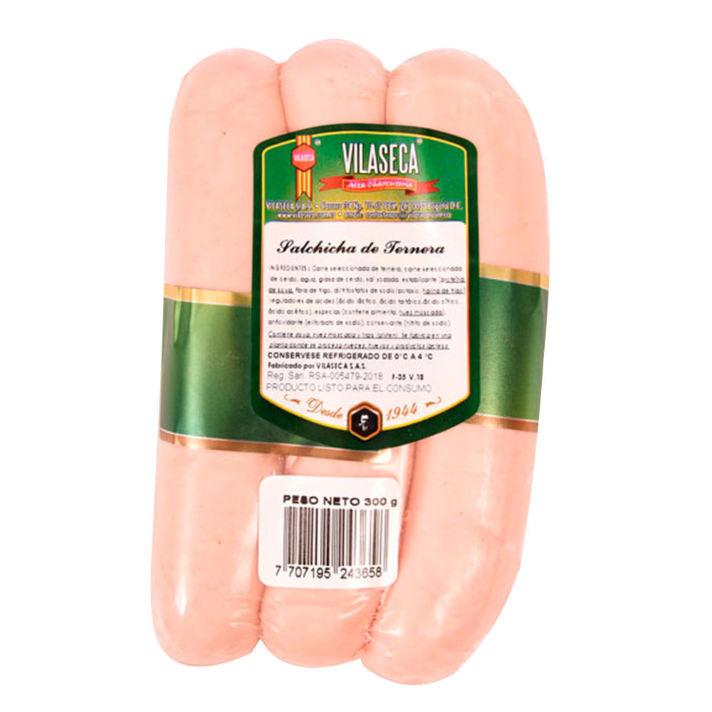 Salchicha vilaseca ternera x300g