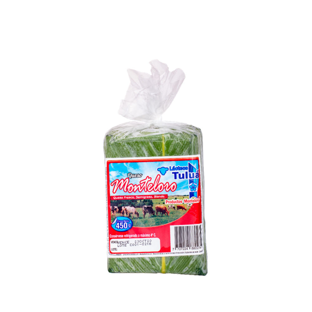 Queso fresco Monteloro semigraso blando x450g