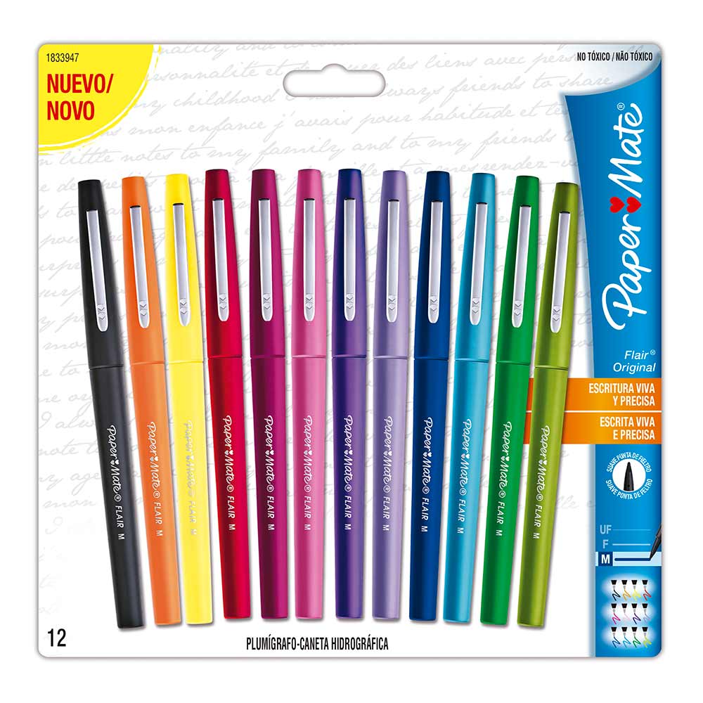 Plumigrafo flair medium colores x 12