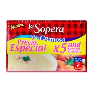 Crema La Sopera surtida x5und x445g
