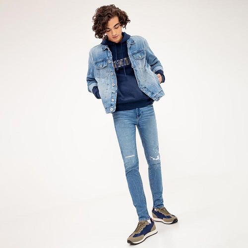 Jean Skinny en algodón y poliéster masculino Furi Gef Talla 34 Azul