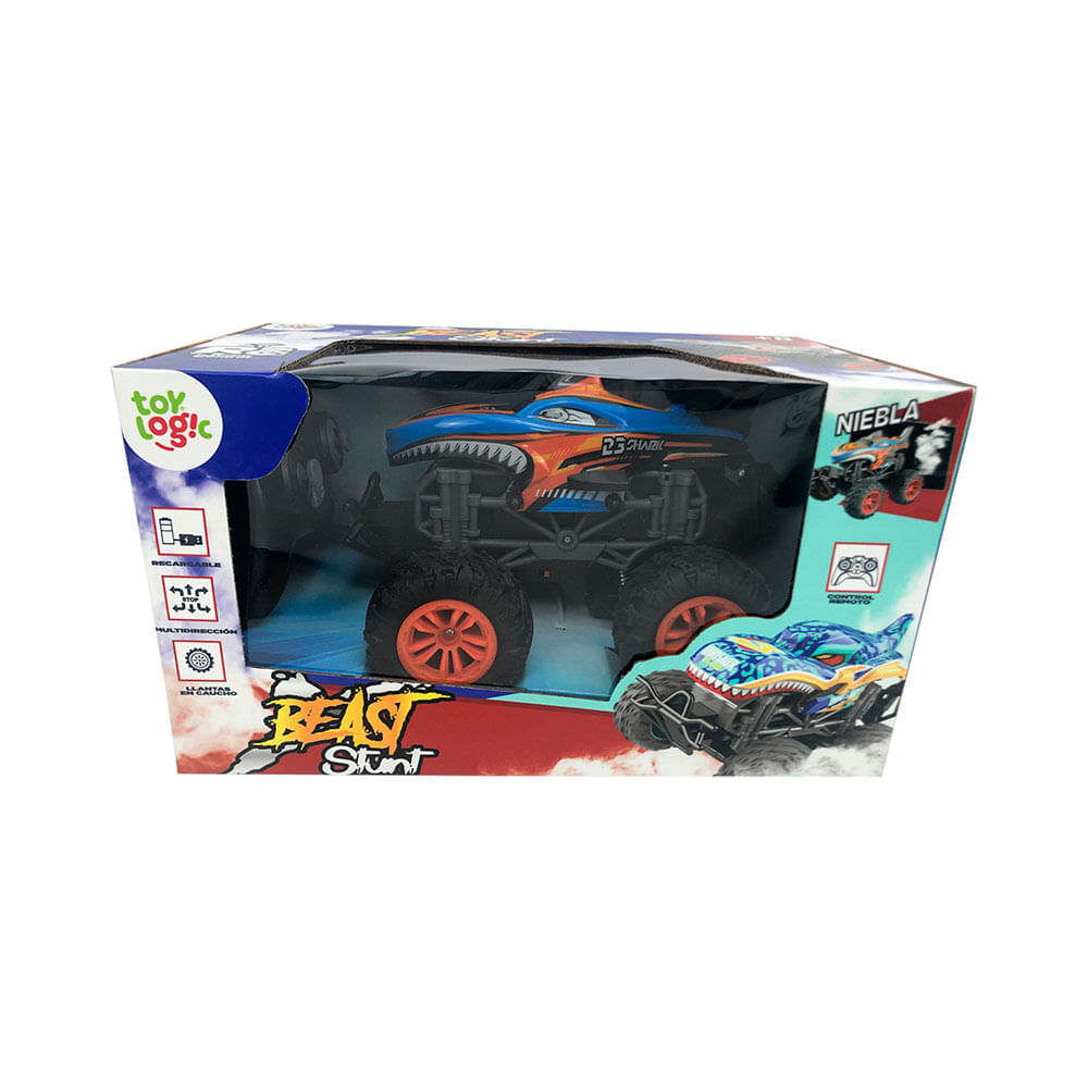 Carro luces sonido tiburon bat recarga toy logic