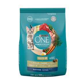 Comida para gatitos Purina One pollo y carne x500g