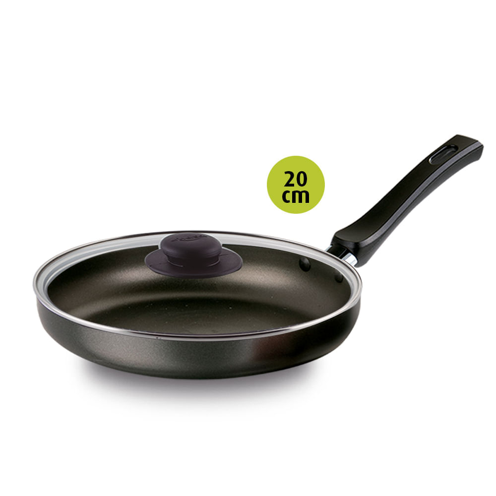 Sartén aliada + Tapa de Vidrio 20cm Universal