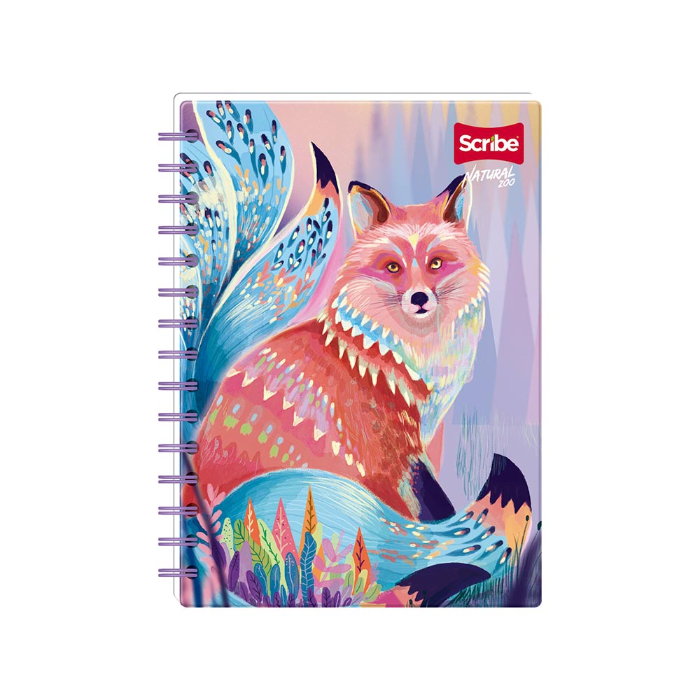 Cuaderno Multimaterias Natural Zoo 175 Hojas Cuadriculado Scribe Surtido