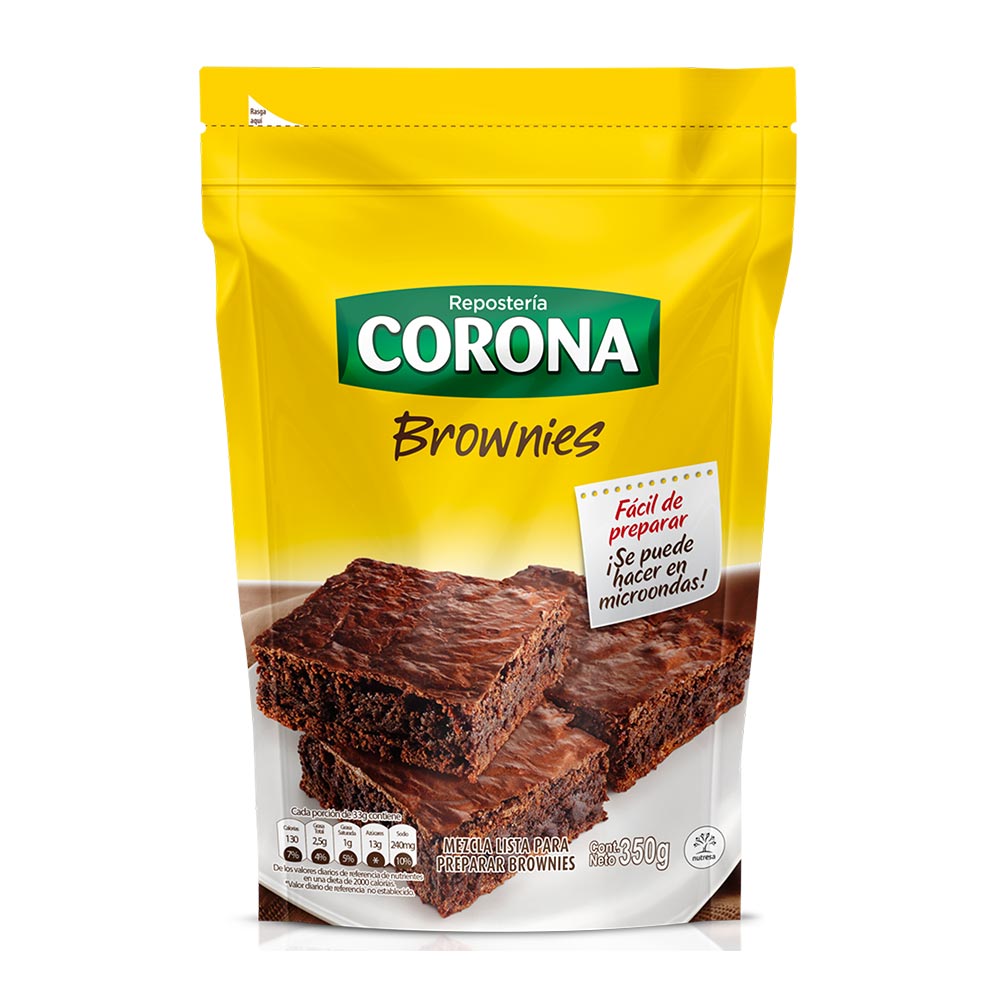 Mezcla corona brownies x350g