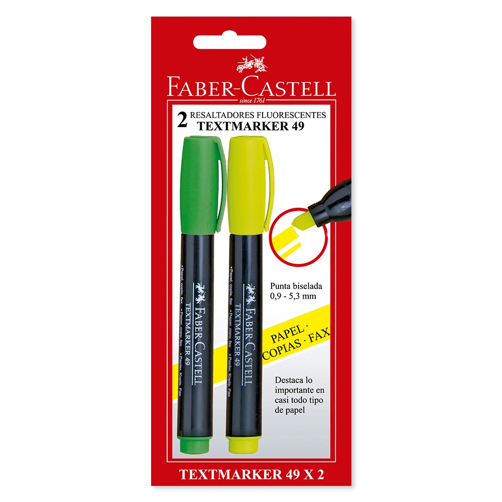 Resaltador Faber Castell amarillo x2und