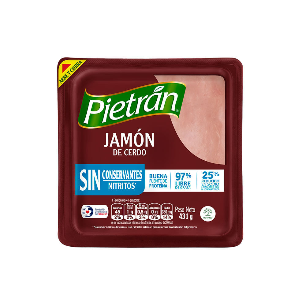Jamón de cerdo Pietrán x431g