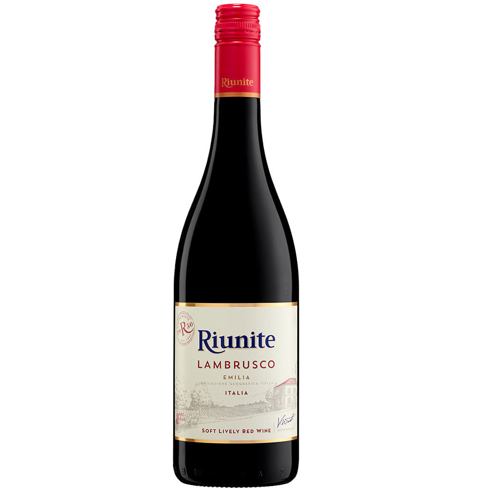 Vino Riunite Lambrusco rosso botella x750ml
