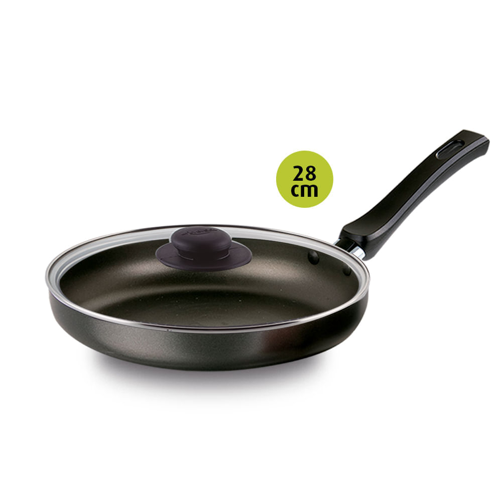Sartén Aliada + Tapa de Vidrio 28cm Universal