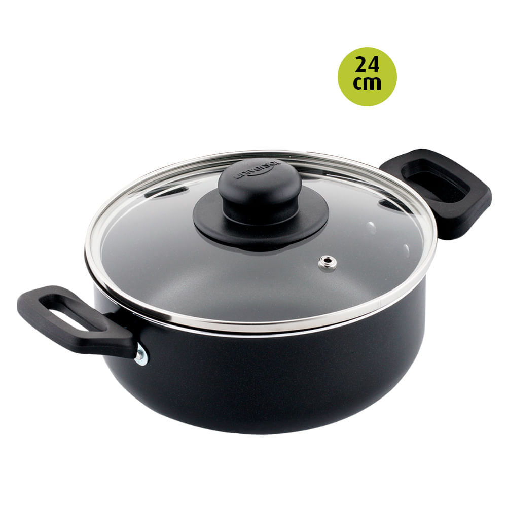Olla Aliada + Tapa de Vidrio 24cm Universal