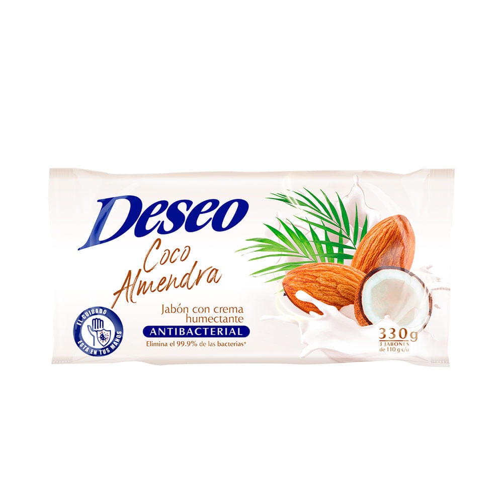 Jabon Deseo Coco Almendra Antibact x3 Und x110grs