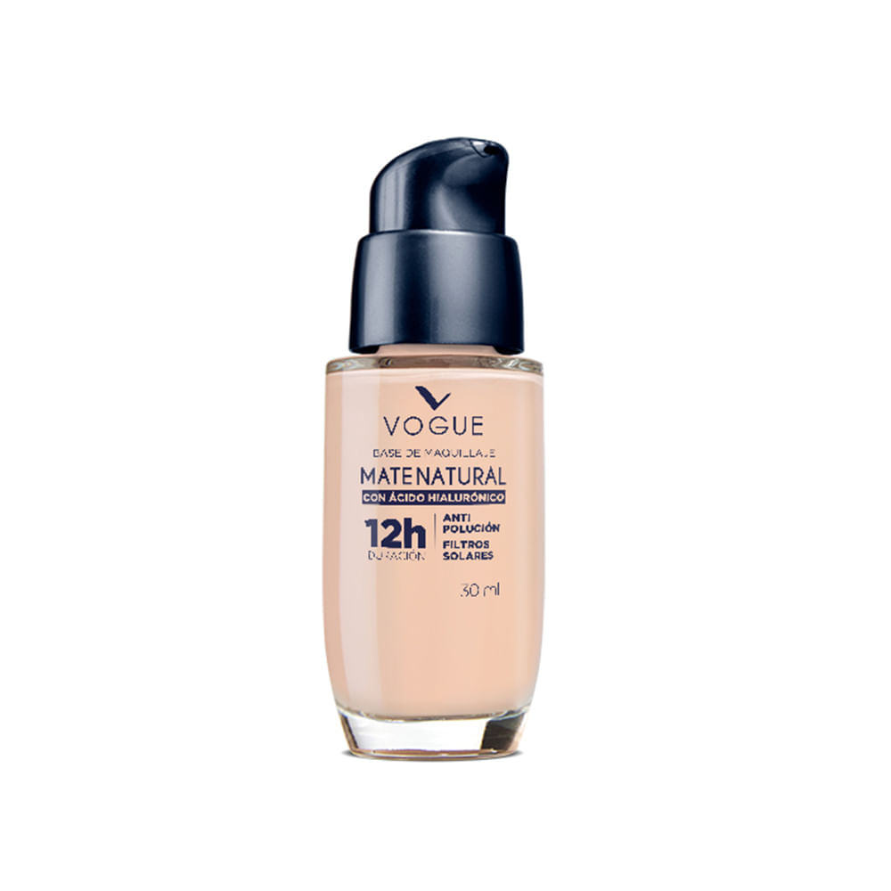 Base líquida Vogue Mate Natural tono natural x30ml