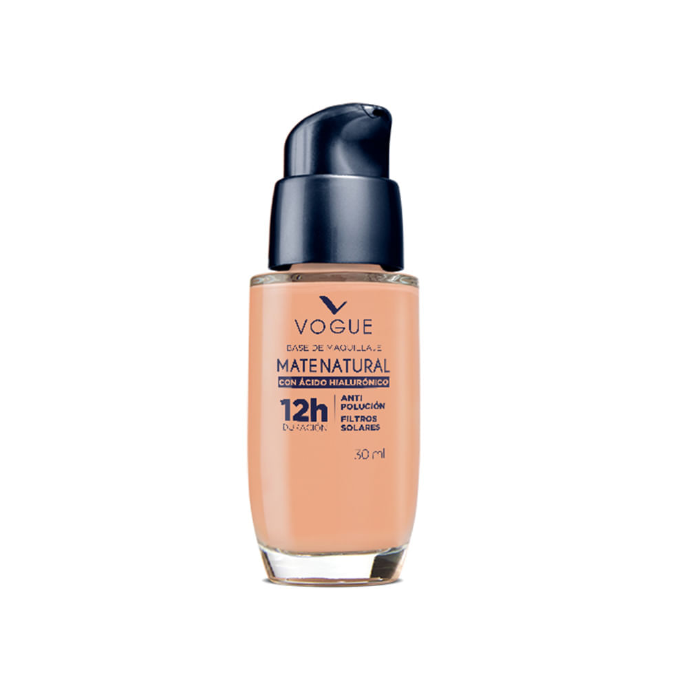Base líquida Vogue Mate Natural tono arena x30ml