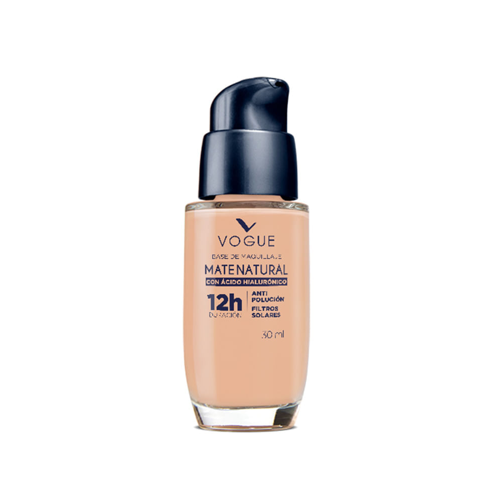 Base líquida Vogue Mate Natural tono trigo x30ml