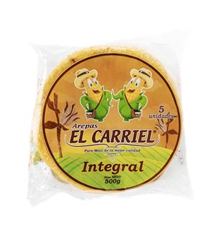 Arepas El Carriel integral x5und x500g