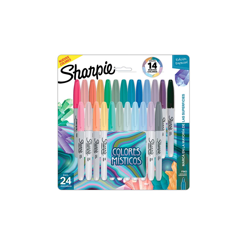 Marcadores Sharpie punta fina colores místicos x24und