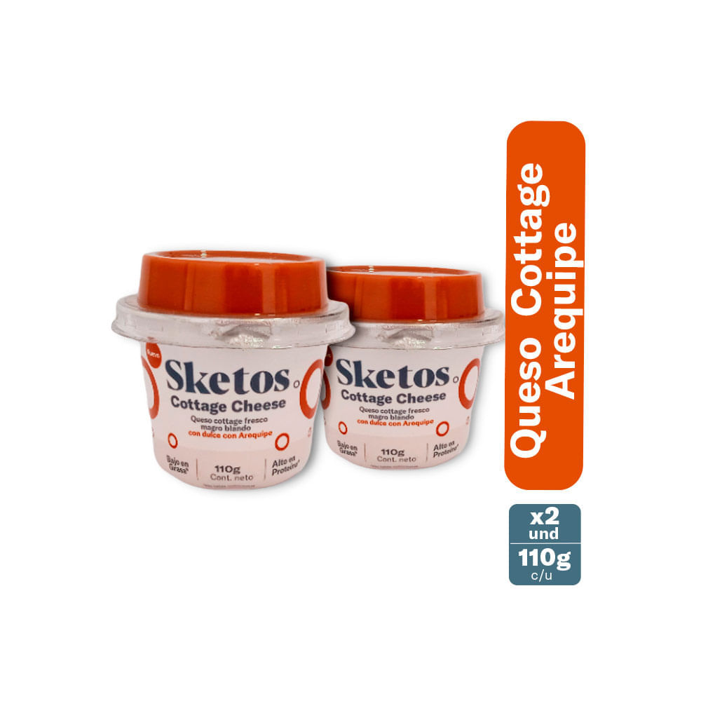 Queso cottage Sketos arequipe x2und x110g c-u