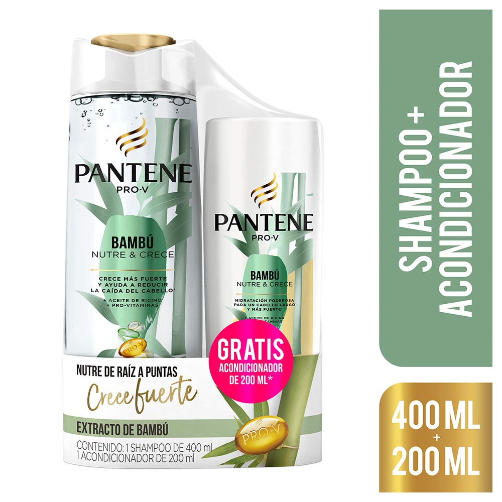 Shampoo Pantene Bambú x400mL + Acondicionador Pantene x200mL