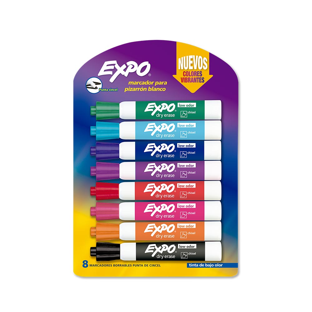 Marcadores borrables Expo colores vibrantes x8und