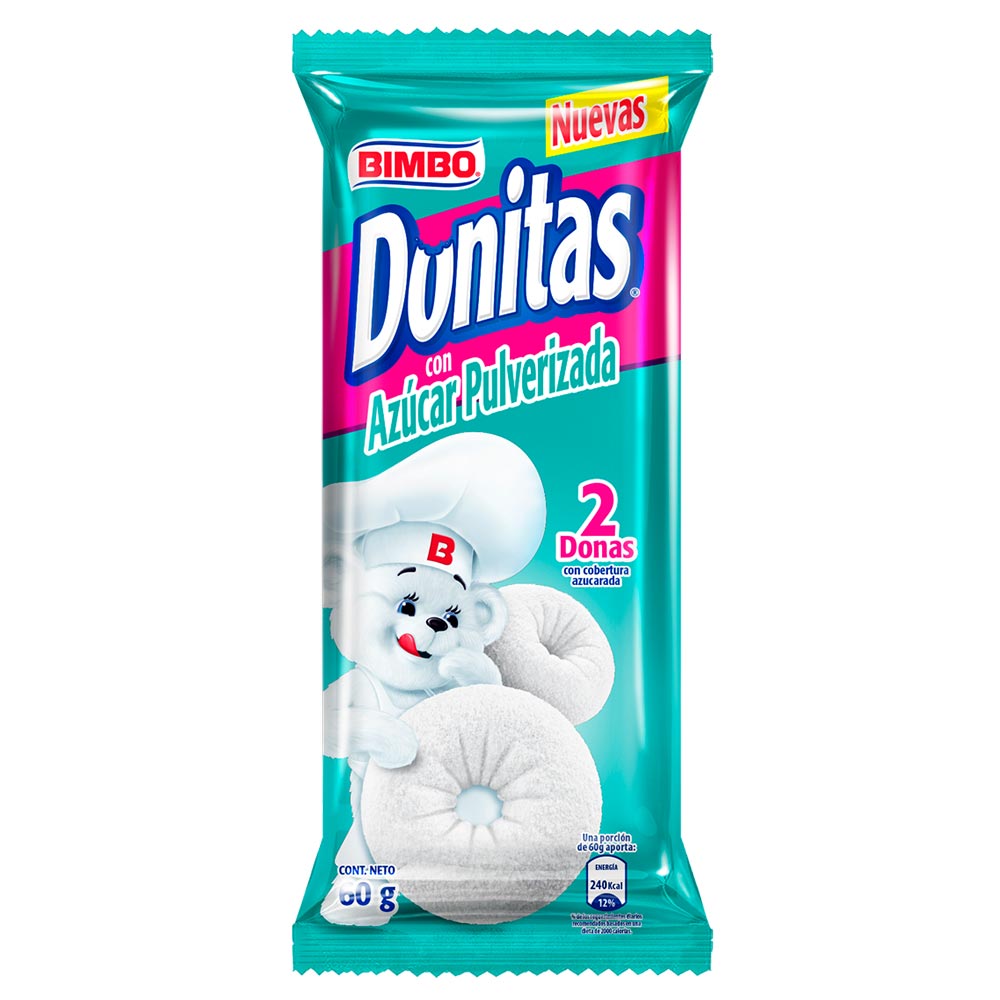 Dunitas Espolvoreadas Bimbo 2 Und x 60g