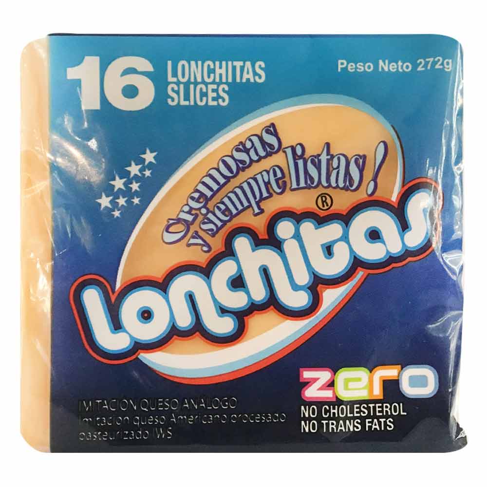 Queso Lonchitas americano tajado x272g