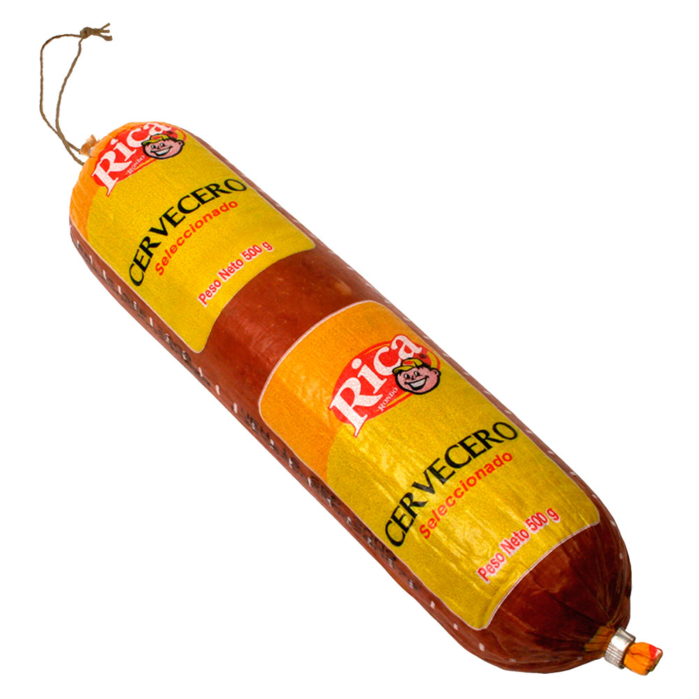 Salchichón cervecero Rica original x500g