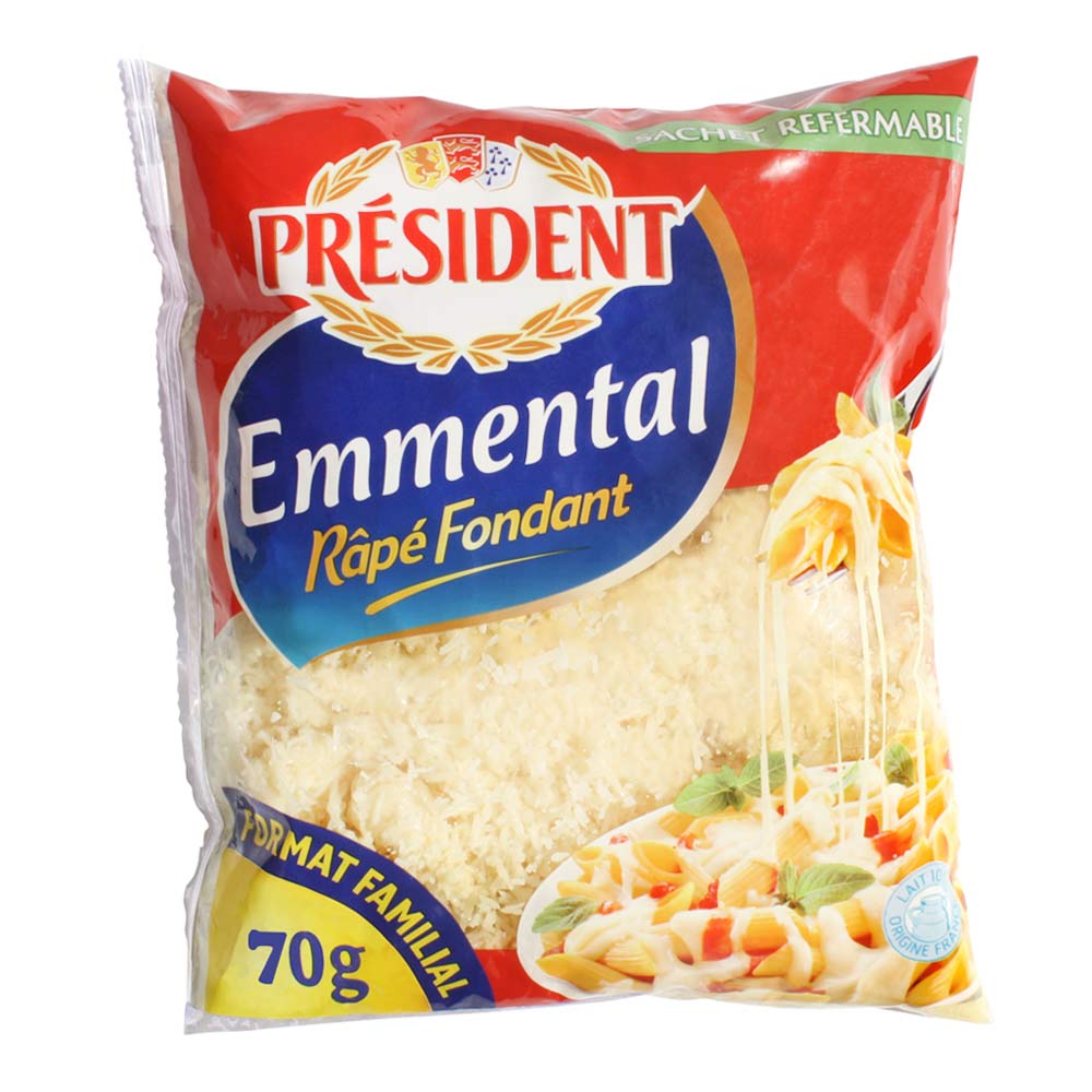 Queso Emmental Rallado President X 70 g