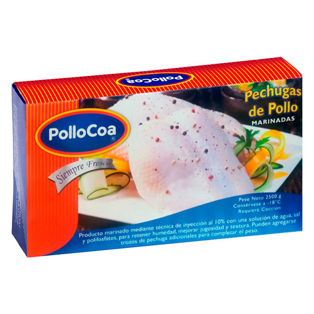 Pechugas Marinadas Pollocoa Caja X 2500g