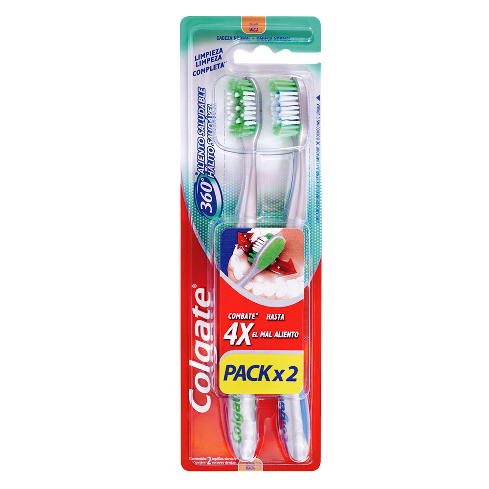 Cepillo Colgate 360 Aliento Saludable X2