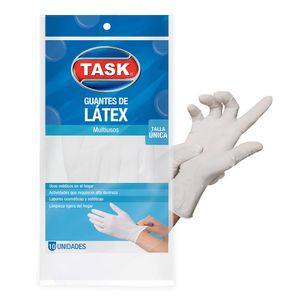 Guantes Task latex multiusos talla unica x10und