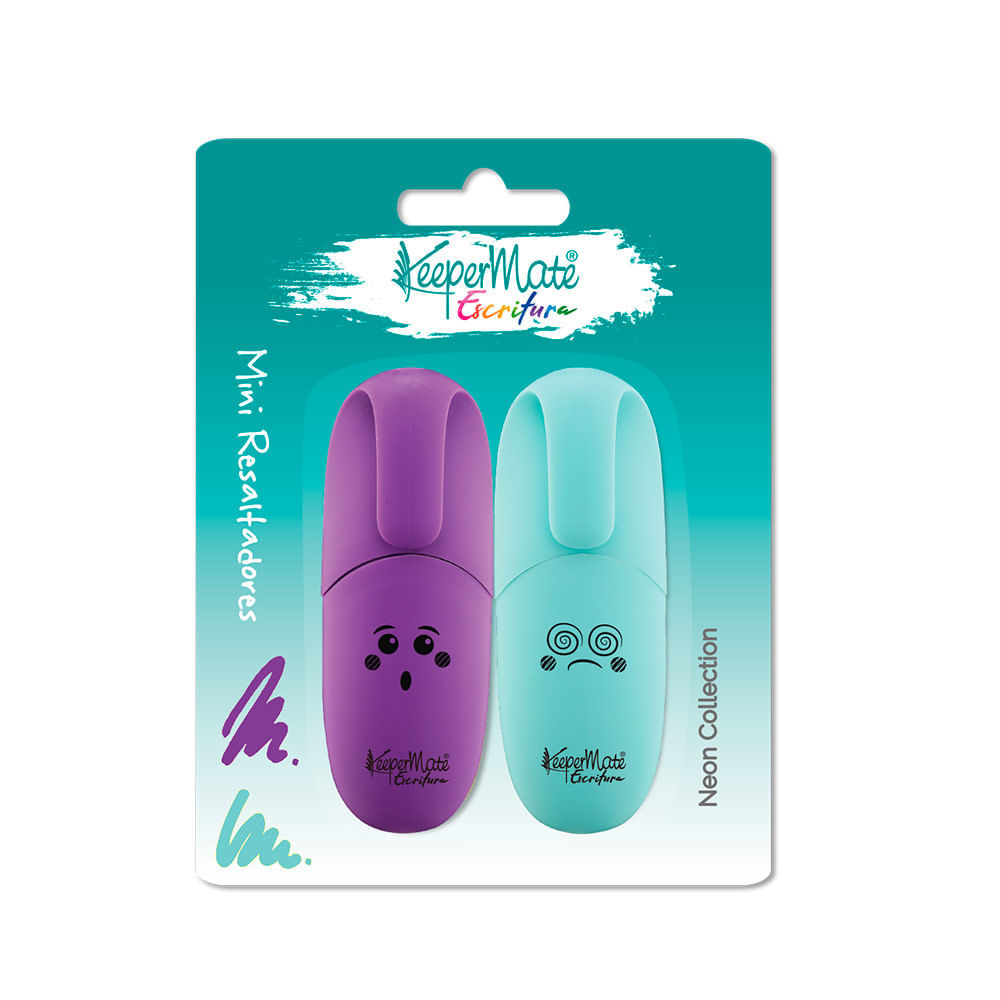 Resaltador mini violeta y azul pastel blíster x2 und Legis