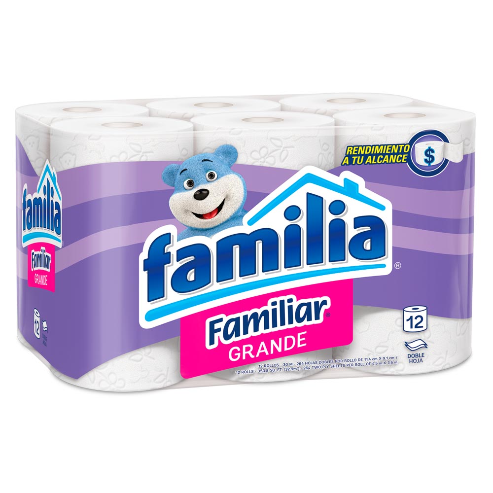 Papel higiénico Familia Familiar x 12 Rollos