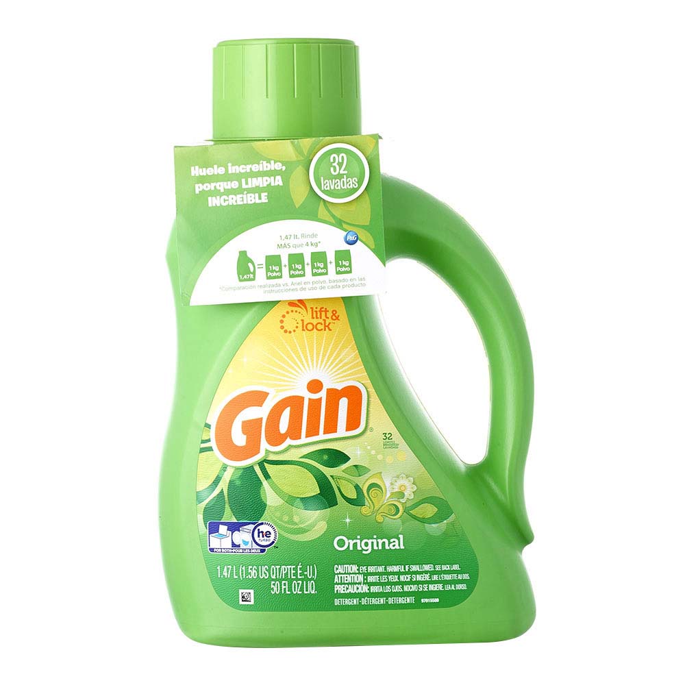 Detergente gain liq. original x 32 lavadas x1.47l