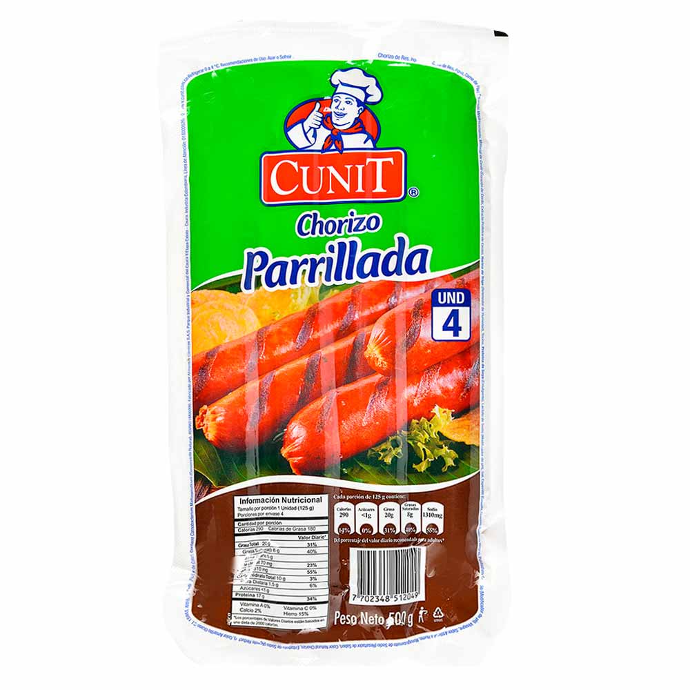 Chorizo parrillada Cunit mediano x500g