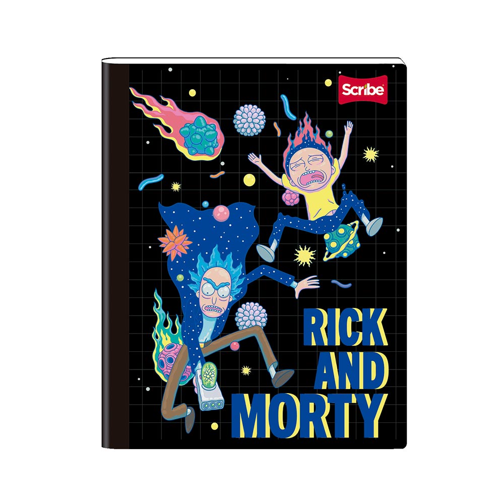 Cuaderno Cosido Pasta Normal 95 Doble Línea Rick & Morty 50 Hojas Surtido