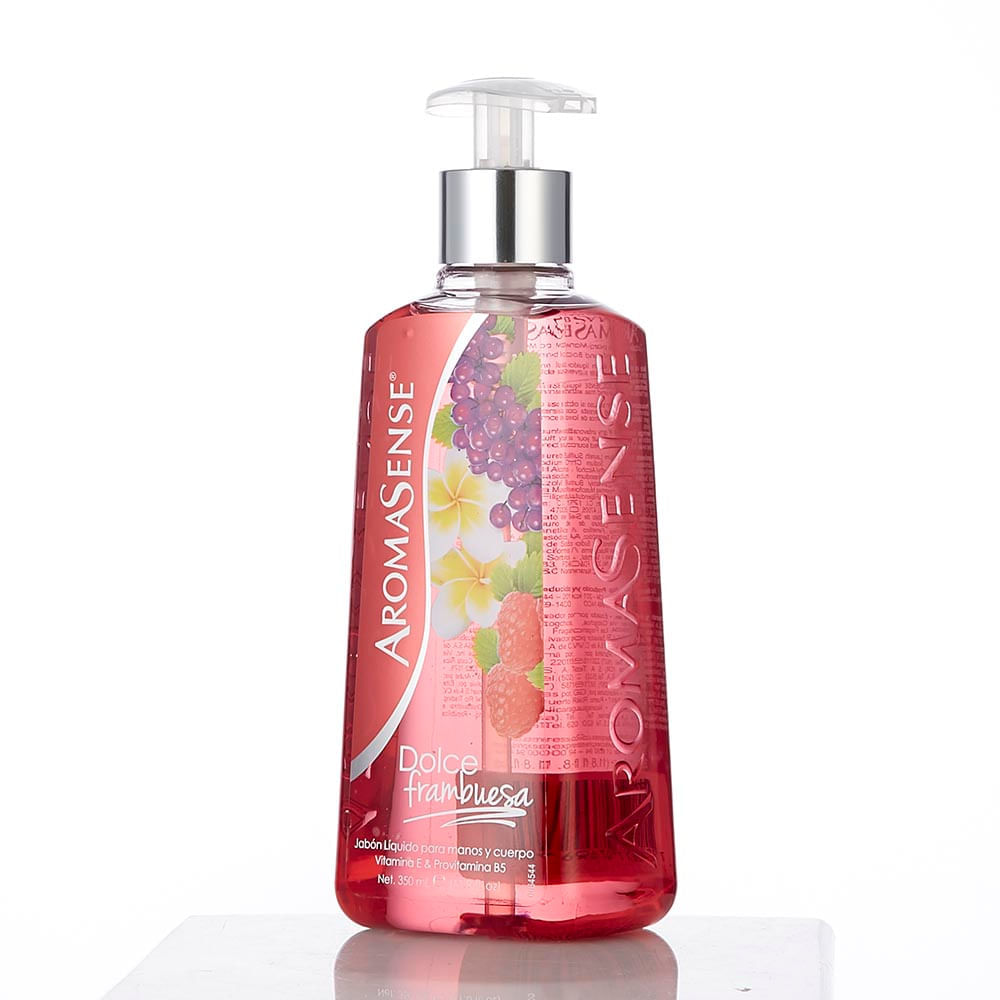 Jabón líquido para manos y cuerpo Aromasense dolce frambuesa x 350 ml