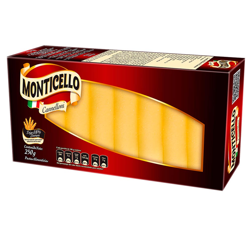 Pasta Monticello cannelloni x 250 g.