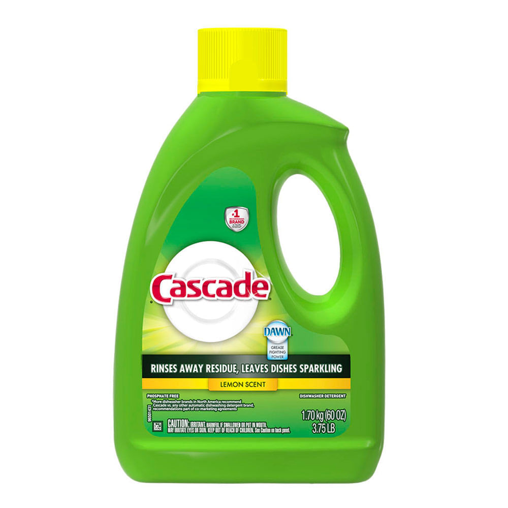 Lavalozas líq para lavaplatos eléctrico Cascade gel lemon 1.700g