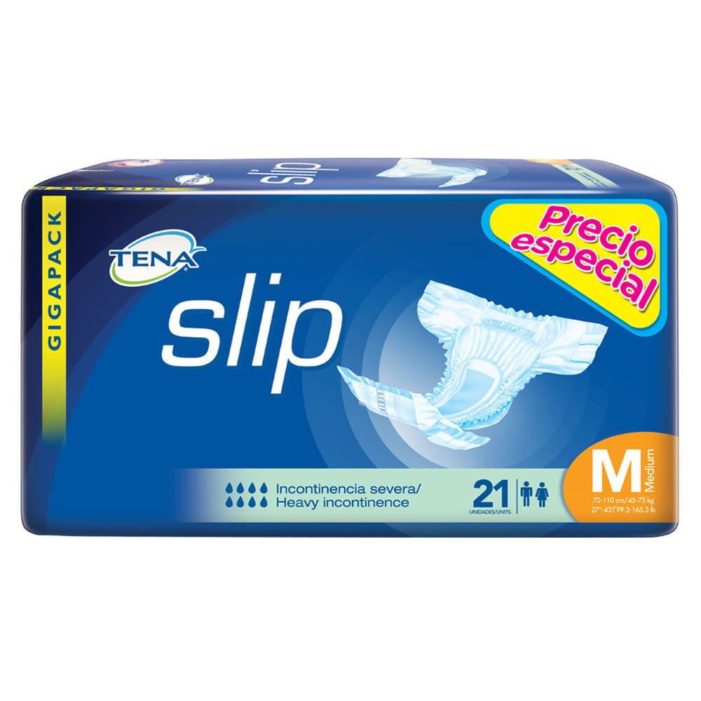 Panal adulto tena slip medium pag. 17 lev. 21