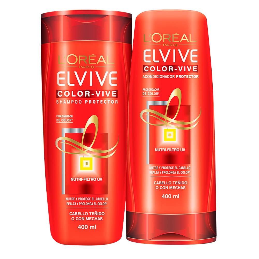 Pack Shampoo + Acondicionador L'Oréal Paris Elvive Color Vive 400 Ml