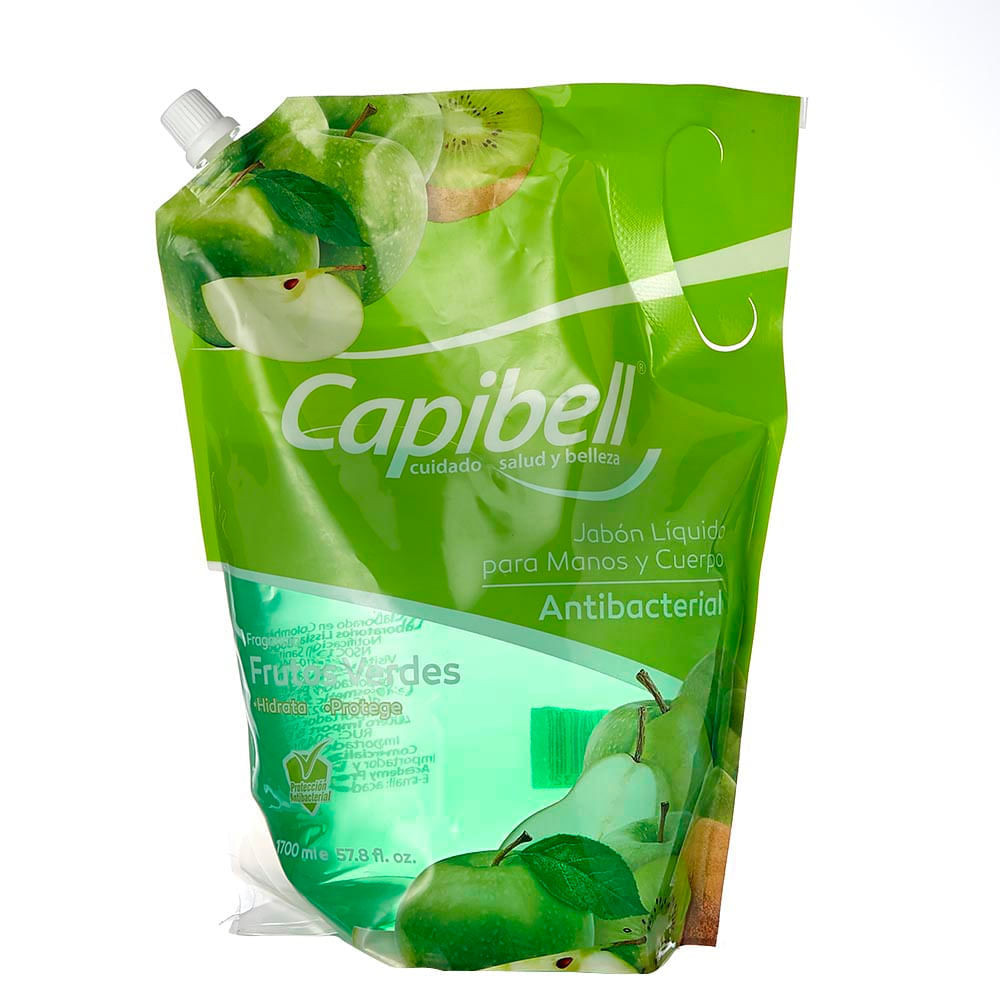 Jabón líquido Capibell antibacterial de manos x 1700ml
