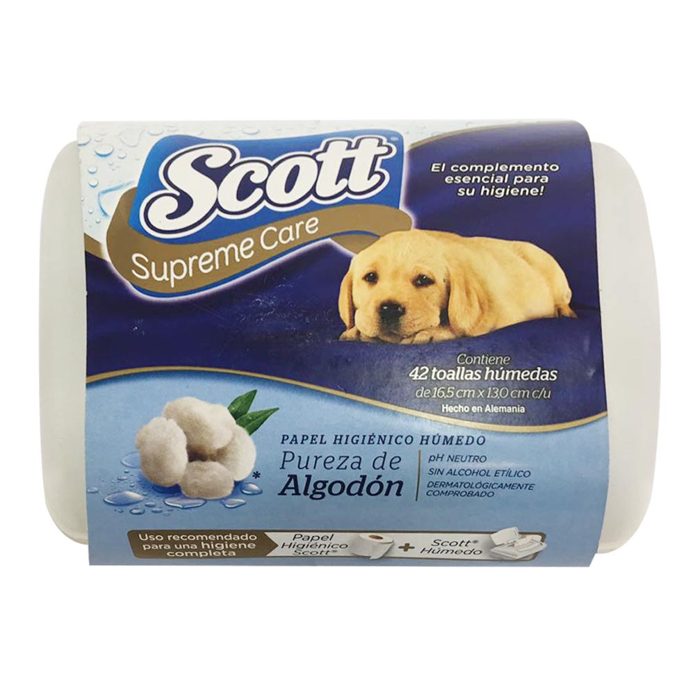 Papel higiénico húmedo Scott supreme care caja x 42 toallas