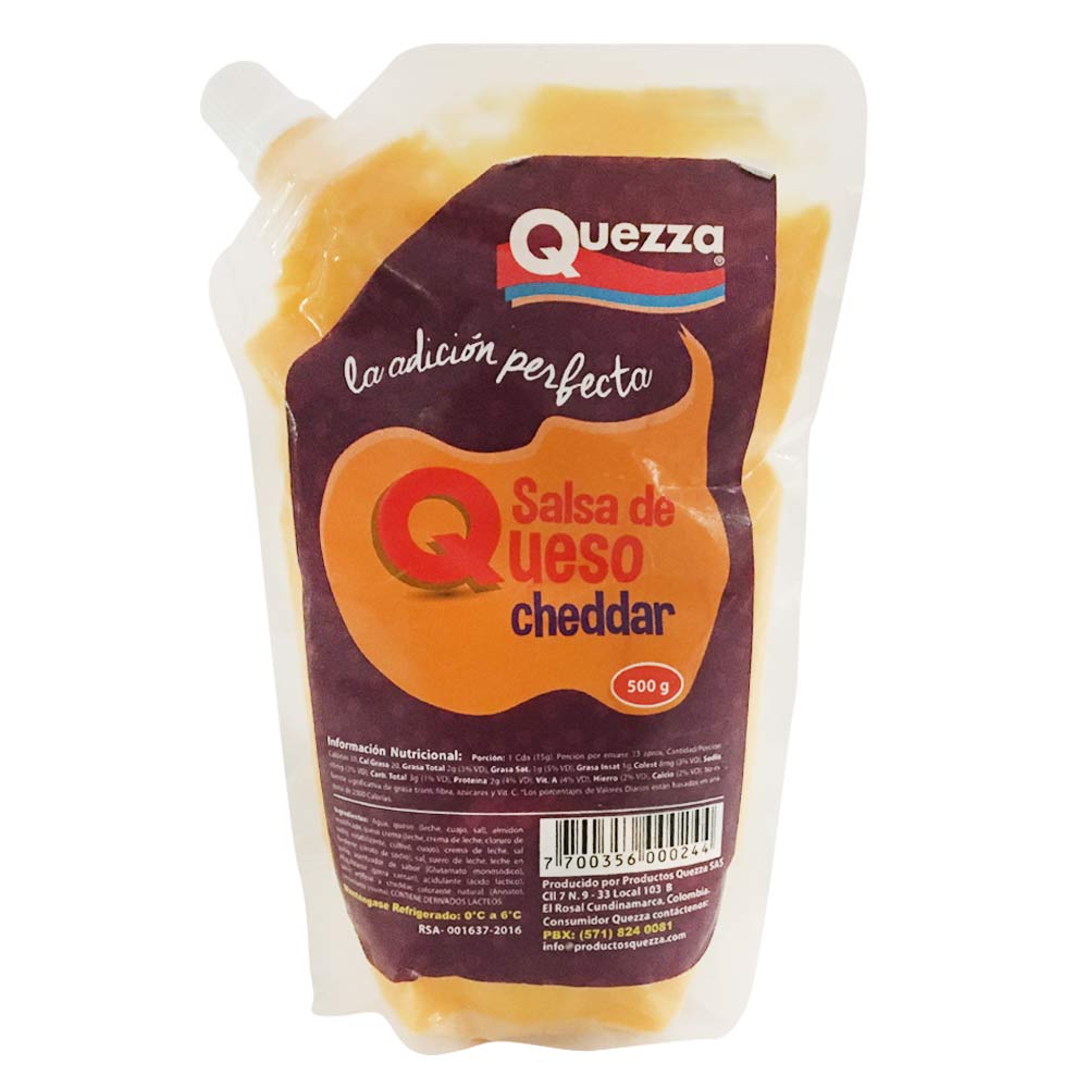 Salsa de queso Quezza cheddar x500g